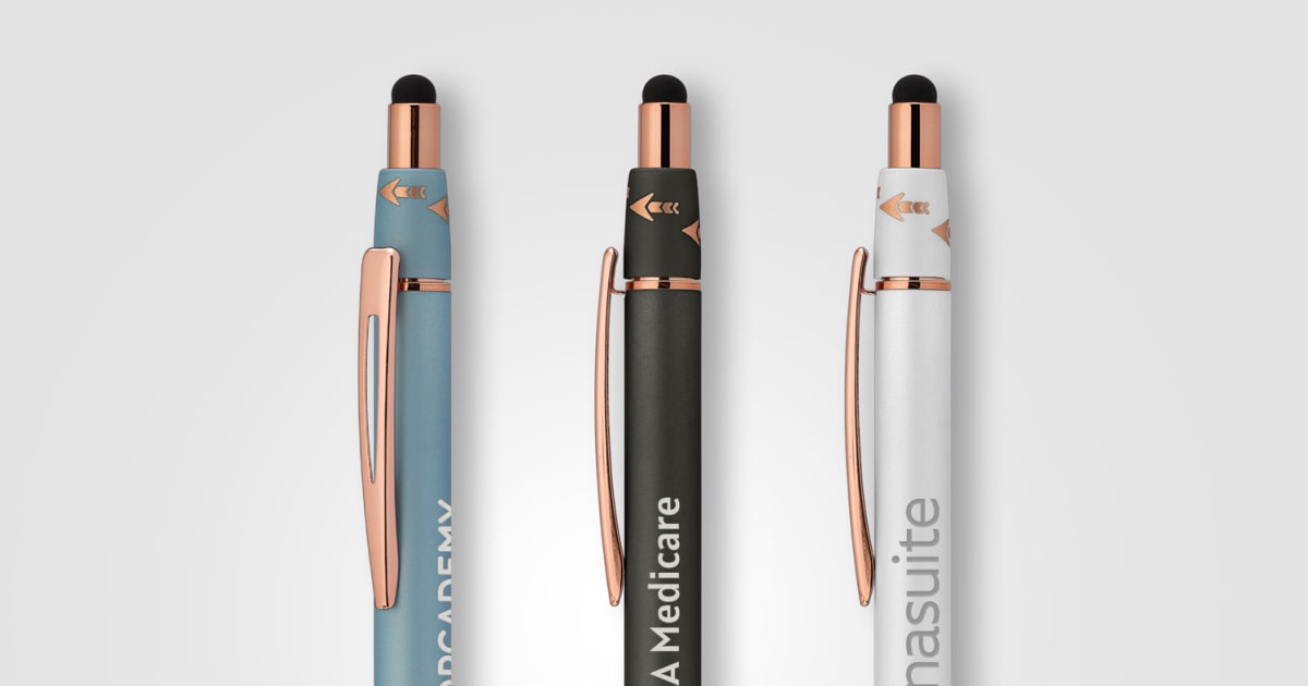 Orbit Spinner Metal Pen w/Stylus