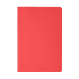 Eilo Notizbuch mit Kontrastnähten aus recyceltem Material – A5 in Rot