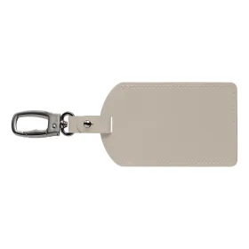 Malmö Karabiner-Gepäckanhänger aus recyceltem Metall - 6.5 x 17.5 cm in Düne