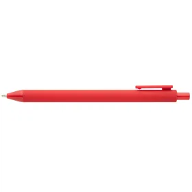 Bloom Klick-Kugelschreiber in Soft-Touch-Optik aus recyceltem Kunststoff in Rot