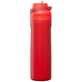 Lynk Trinkflasche mit Trinkhalm und Klappverschluss aus Edelstahl - 690 ml in Rot