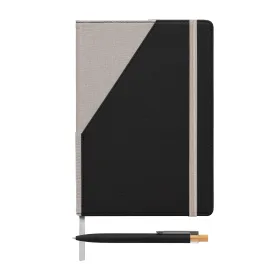 Xanadu Notizbuch nachfüllbar aus recyceltem Material – A5, Variante NDT in Schwarz