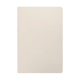 Eilo Notizbuch mit Kontrastnähten aus recyceltem Material – A5 in Düne