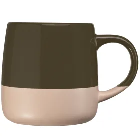 Atlas Keramiktasse mit Farbblock-Design - 445 ml in Dunkelgrün