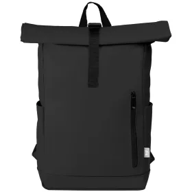Malmö - Rolltop-Rucksack aus Recyclingmaterial - Wasserdicht in Schwarz