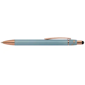 Orbit Spinner Metall Kugelschreiber - m/Stylus in Stahlblau