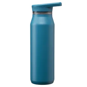 Majesty Edelstahl-Trinkflasche mit Doppelverschluss und Tragegriff - 750 ml in Stahlblau