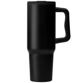 Polar Pro - 1180 ml Recycling-Edelstahlbecher mit Trinkhalm - Doppelwandig in Schwarz