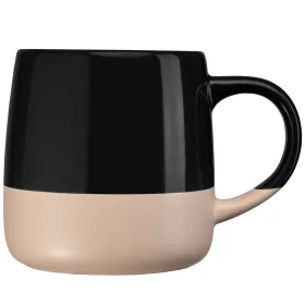 Atlas Keramiktasse mit Farbblock-Design - 445 ml in Schwarz