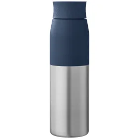 Borealis Recycling-Edelstahlflasche mit Drehverschluss - 650 ml in Marineblau
