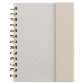Halden Organiser mit Spiralbindung, Haftnotizen und FSC-Papier – B6 in Cremefarben