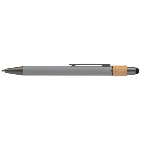 Reborn Spinner Kugelschreiber aus recyceltem Aluminium - m/Stylus in Grau