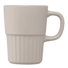 Majesty Keramiktasse mit geriffelter Oberfläche und mattem Finish - 445 ml in Düne