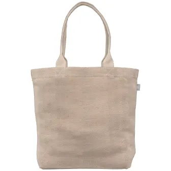 Savannah - Cotton & Jute Tote with Herringbone Pattern