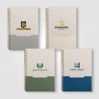 Lino FSC Paper Spiral Binding Vertical Pocket Notebook - A5