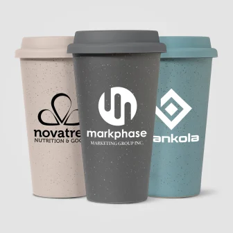Equator - 265 ml Tumbler en céramique à double paroi avec couvercle en silicone