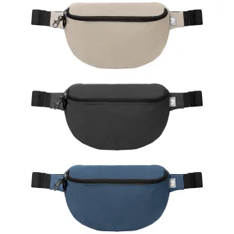 Sac banane Helsinki, rPET, fermeture zippée avec crochet antivol, 2 L