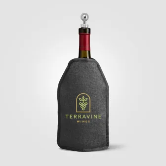 Nest Recycled Polyester Heathered Wine Bottle Cooler – 6.4 x 8.9 in.