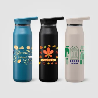 Majesty Stainless Steel Dual-Lid Handle Bottle - 25 oz.