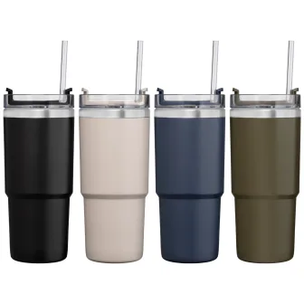 Rime Recycled Stainless Steel Double Wall Leakproof  Straw Tumbler - 25oz