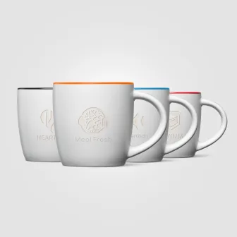 Tazza in ceramica Zanzibar ColourPop bianca - 355 ml