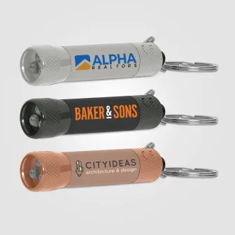 Chroma Softy Monochrome Metallic - LED Flashlight with Keyring