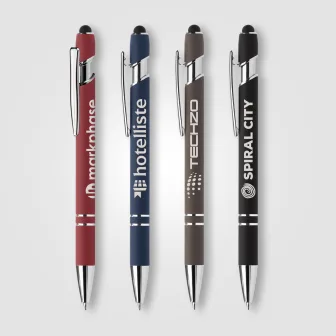 Ellipse Softy Recycled Aluminum Pen w/ Stylus + Anti-Fraud Ink