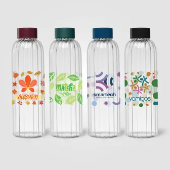 Linea Glass Ridged Color Pop Bottle – 21 oz.