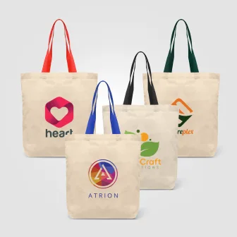 Tonga - 5 oz. Natural Cotton Tote w/ Color Straps