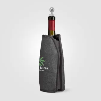 Nest Recycled Polyester Heathered Wine Bottle Cooler – 6.4 x 8.9 in.