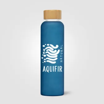 Lucerne Frosted Borosilicate Glass FSC® Bamboo Lid Bottle – 20 oz.