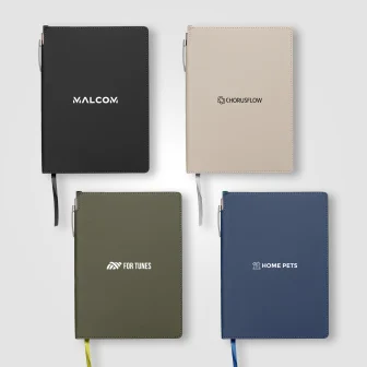 Carnet Malmö à couverture souple recyclée + stylo – A5