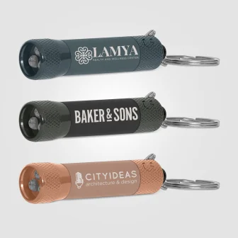 Chroma Softy Monochrome Metallic - LED Flashlight with Keyring