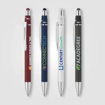 Orbit Spinner Stylo en métal chromé avec stylet