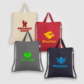Palma - sac à cordon en coton recyclé Sac à cordon en coton recyclé 140 gsm