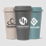 Equator - 265 ml Tumbler en céramique à double paroi avec couvercle en silicone