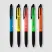 Stylo Malta 3-en-1 en plastique recyclé avec grip néon et multi-encres