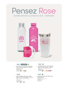 Pensez Rose - Drinkware flyer