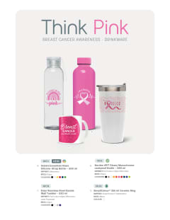 Think Pink - Drinkware flyer