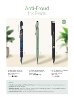 Anti-Fraud Ink Pens flyer