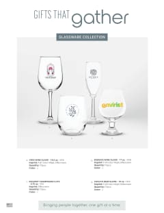 Gifts That Gather - Glassware flyer