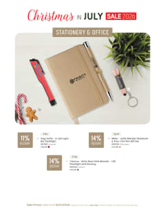 Christmas in July - Stationery & Office flyer