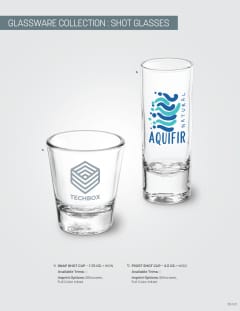 Glassware: Shot Glasses (DB-160) flyer