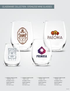 Glassware: Stemless Wine Glasses (DB-158) flyer