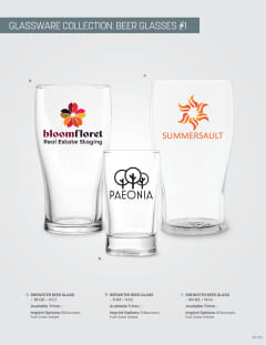 Glassware: Beer Glasses #1 (DB-156) flyer
