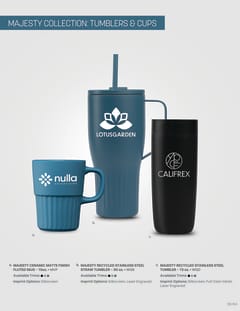 Majesty Collection Tumblers & Cups (DB-154) flyer