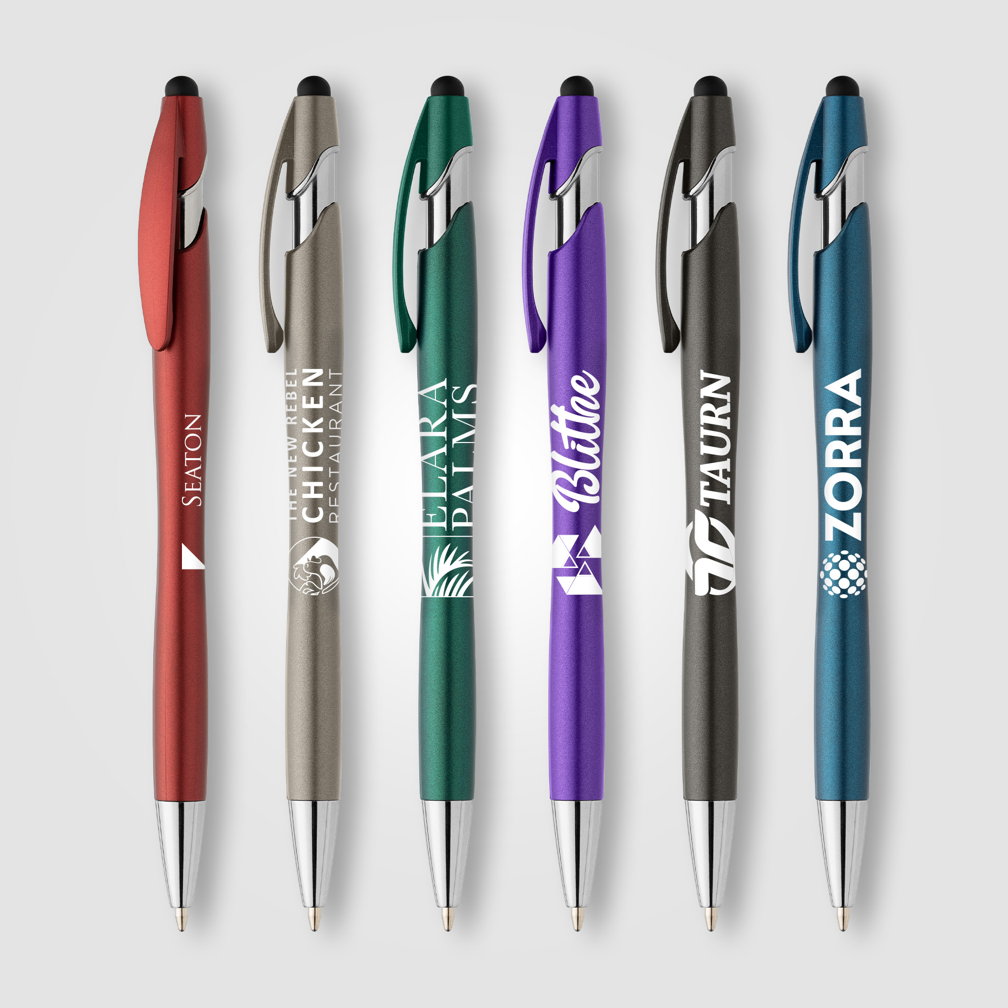 La Jolla Recycled Plastic Metallic Stylus Pen